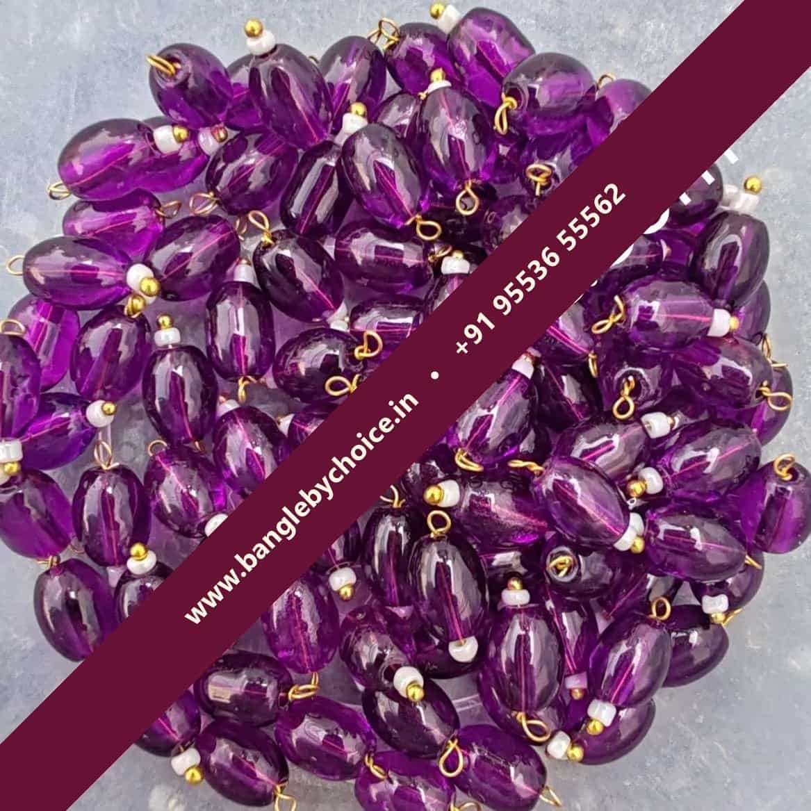 Photo of dark purple hanging beads