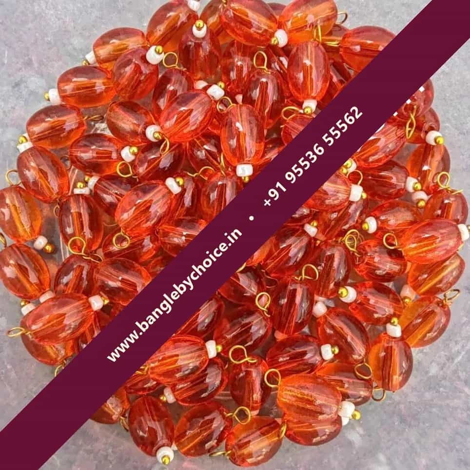 Photo of orange colour hanging beads
