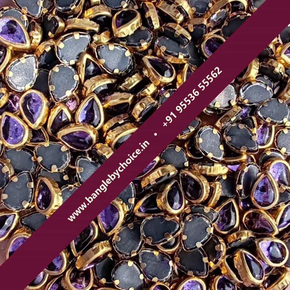 6K Drop Light Purple Glass Kundans for bangle making, jewellery making, blouse work and DIY craft projects