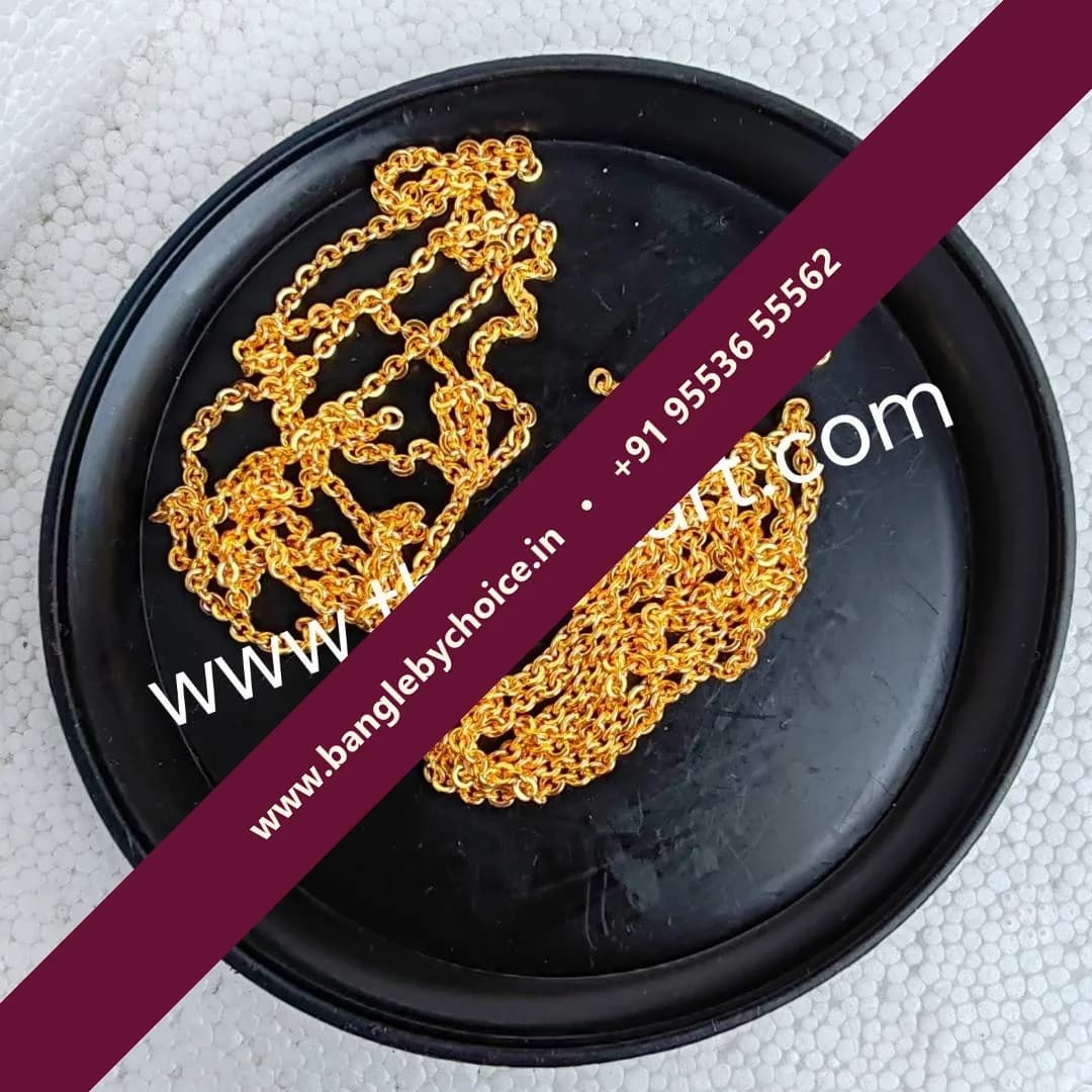 Gold Polish Chandraharam Chaine 24 Inch Length