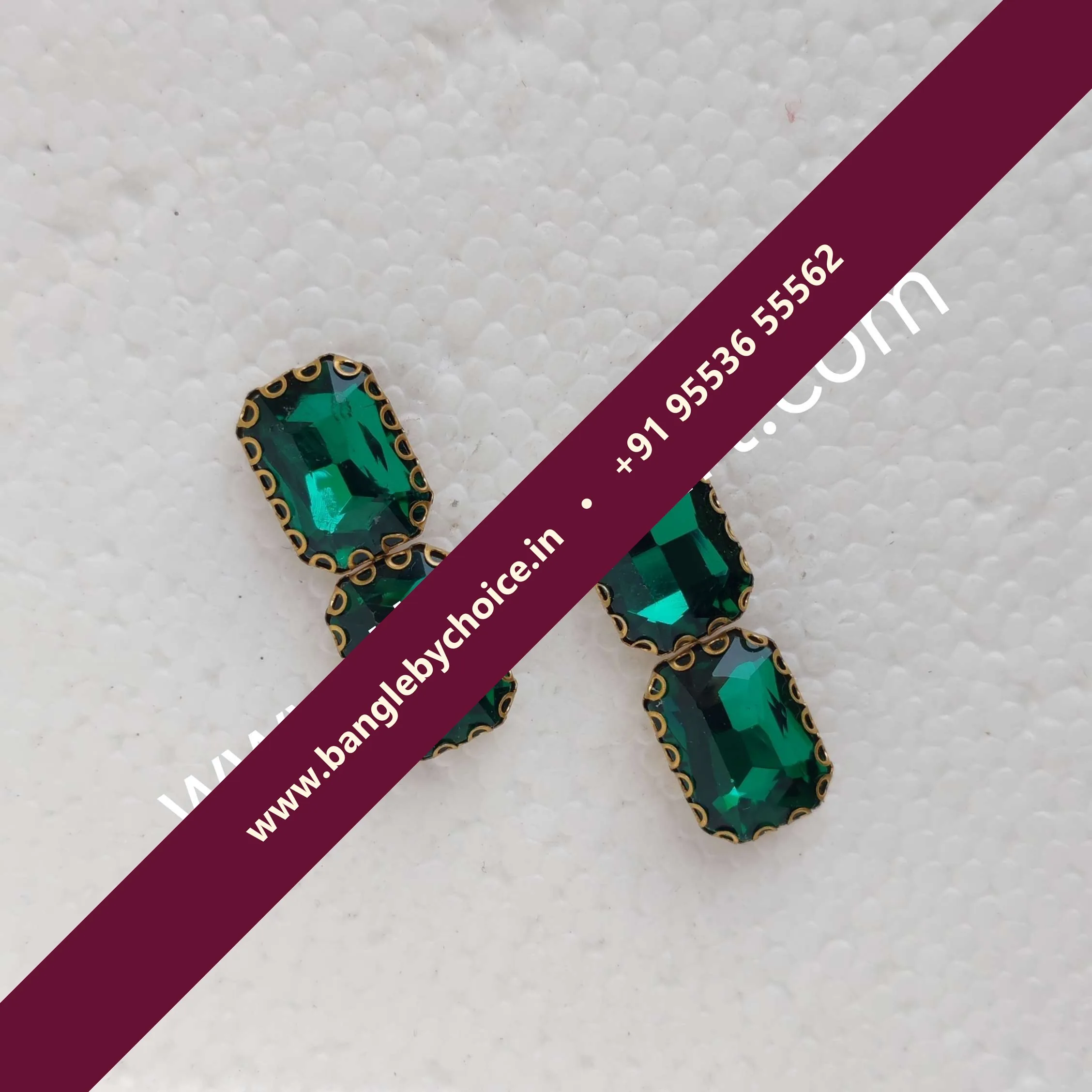 10*14 Size Dark Green Clipstones