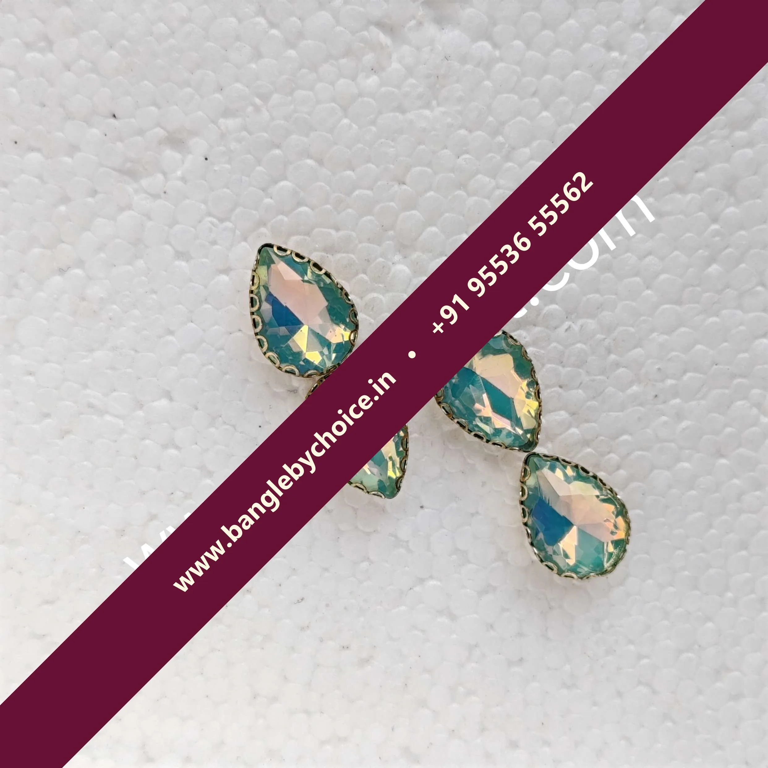 10*14 Size  Drop Shape Pestarl Colours-Sea Blue