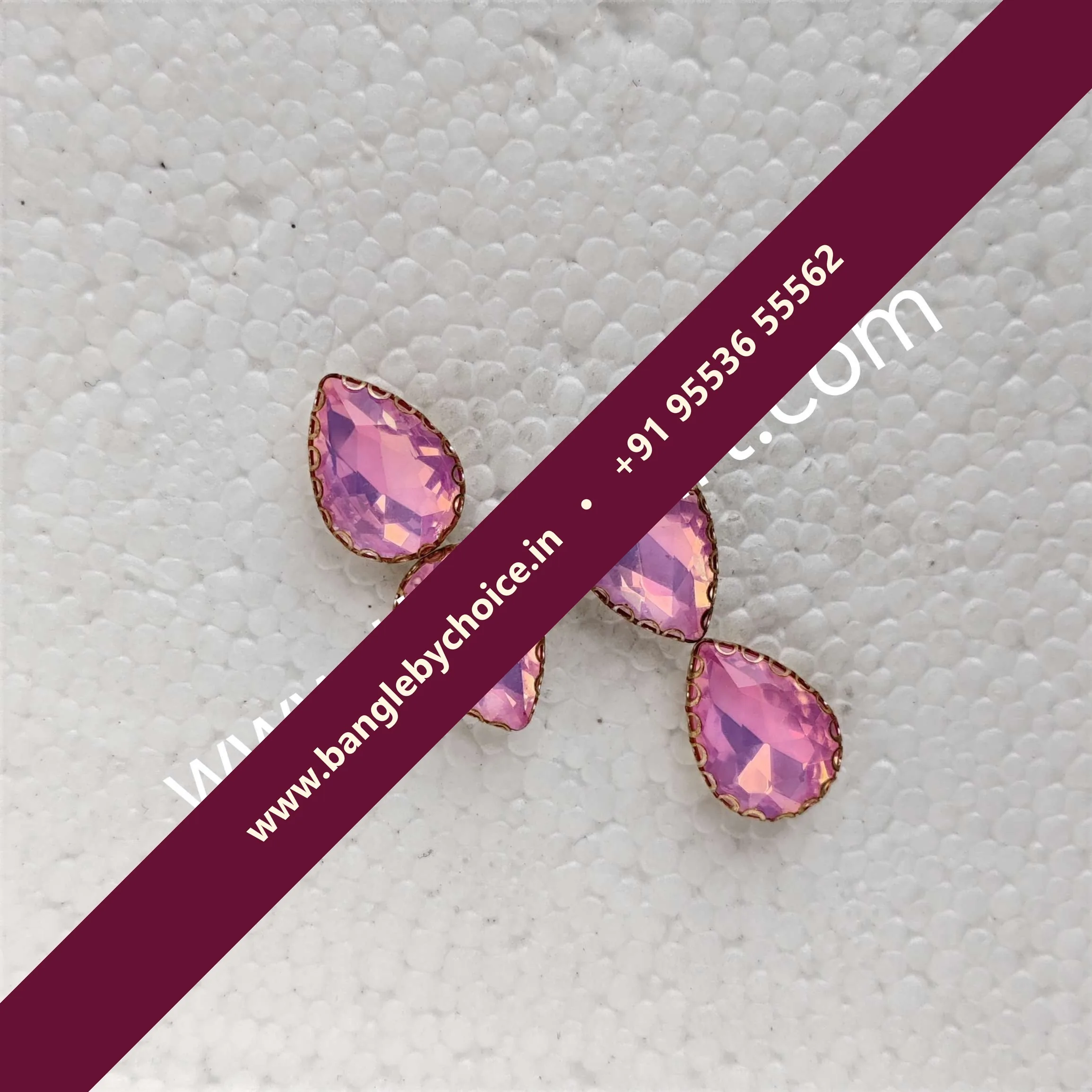 10*14 Size Drop Shape Pestral Colour-Light Pink