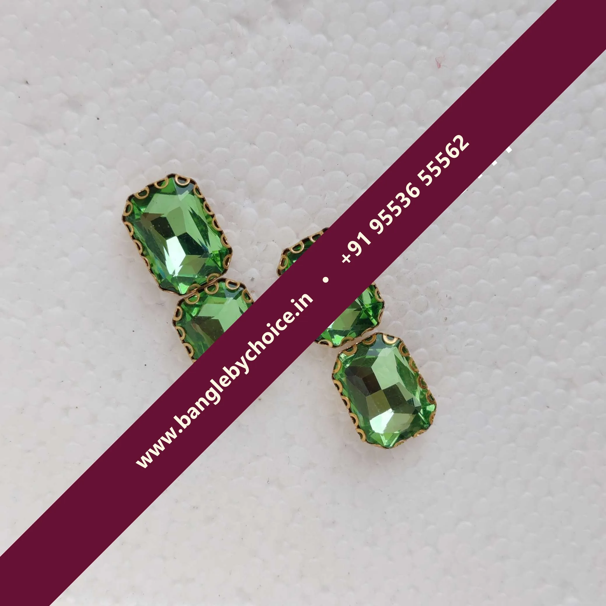 10*14 Size Light Green Clipstones