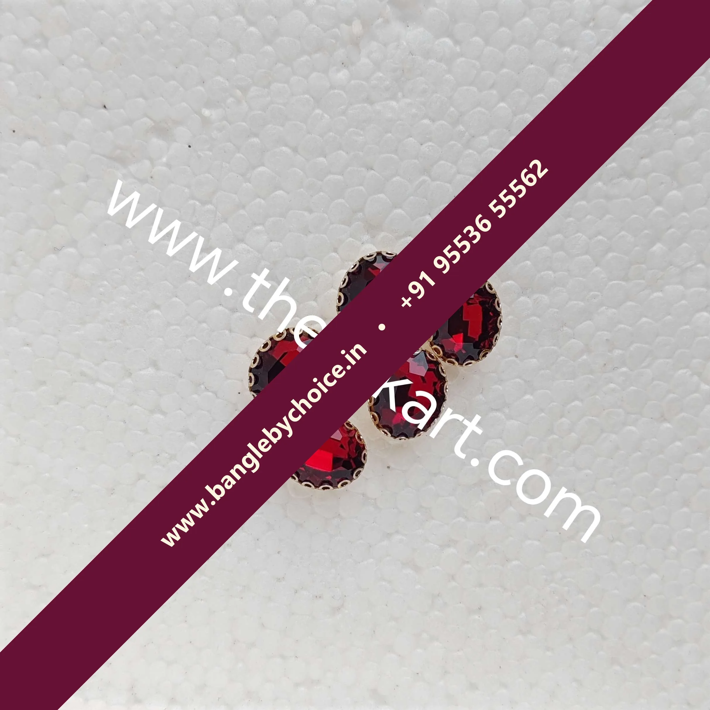 10*8 Size Oval Shape Colour-Red