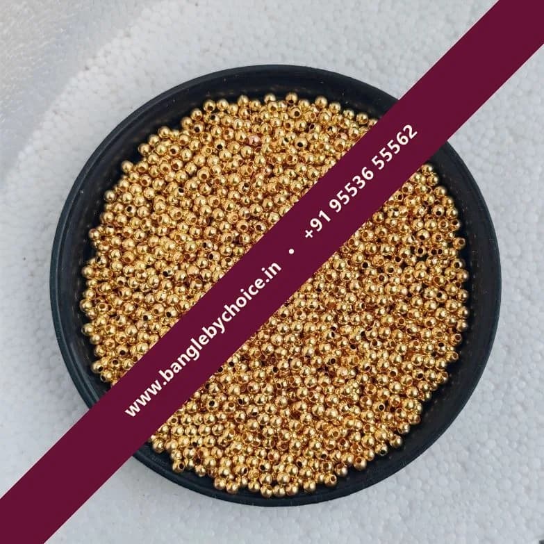 3mm Size Gold Beads
