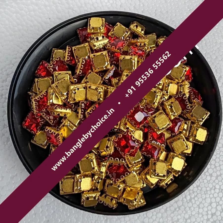 8*8 Size Square Shape Red Colour Clipstones
