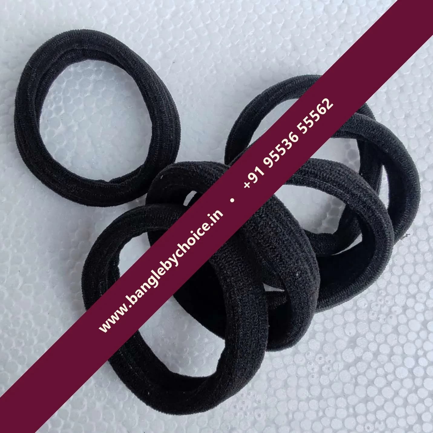 Black Colour Rubber Bands