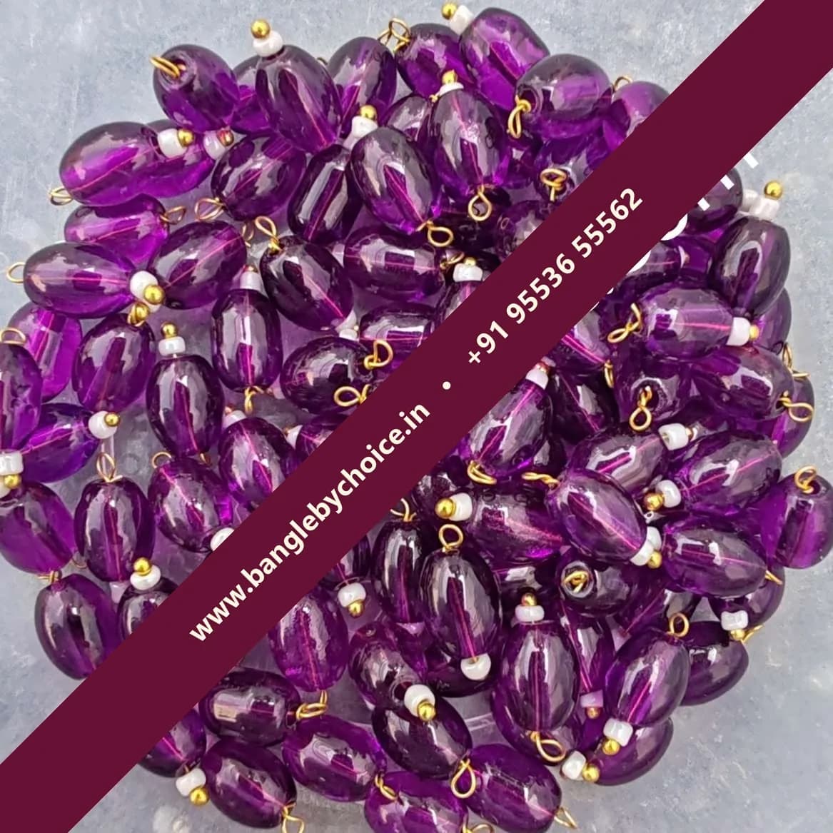Dark Purple Hanging Beads