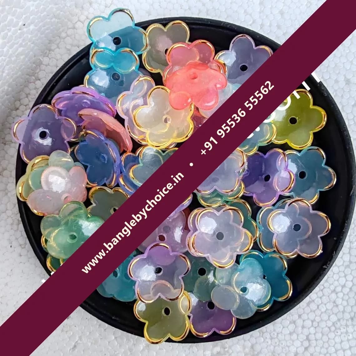 Flower Shape Multi Colour Brooch Sheels