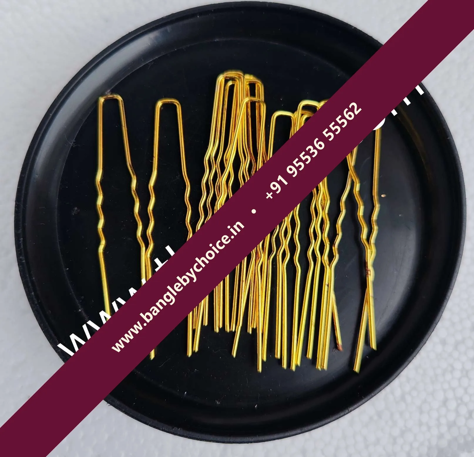 Gold Colour U Pins With Out Cap