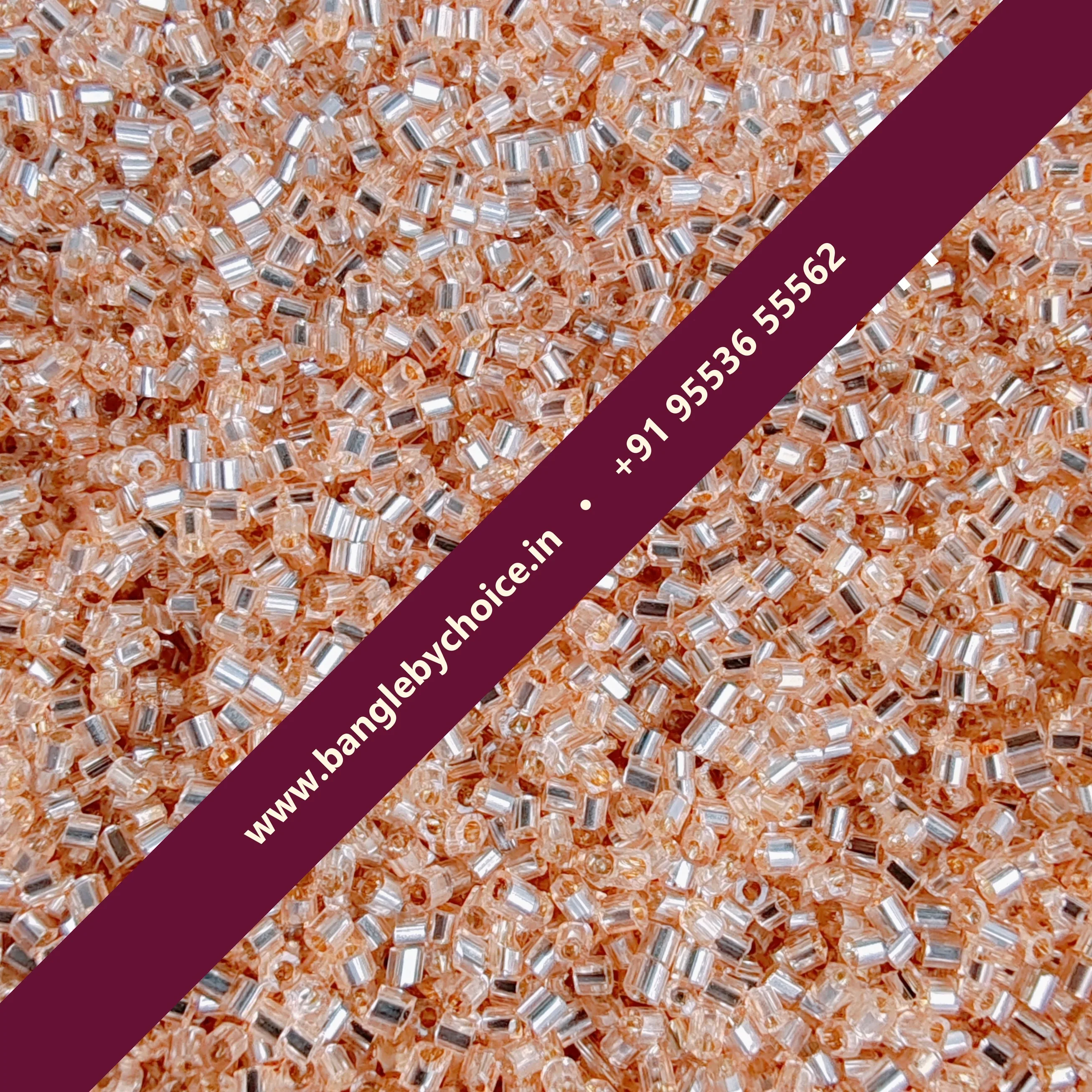 Peach Colour Small Cut Beads