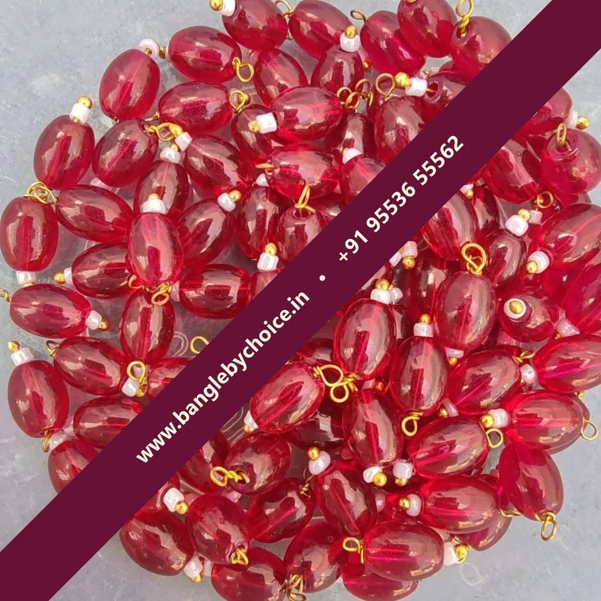 Red Colour Hanging Beads