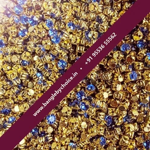 Soap Blue Colour 4mm Round Clipstones