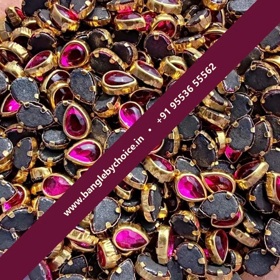 6k Droup Dark Pink Glass