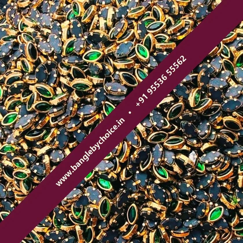 6k Eye Shape Dark Green Glossy