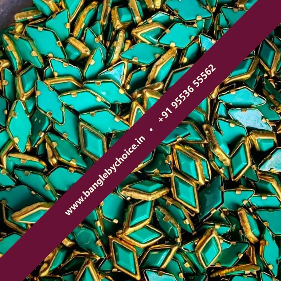 Diamond Shape Green Colour Matt