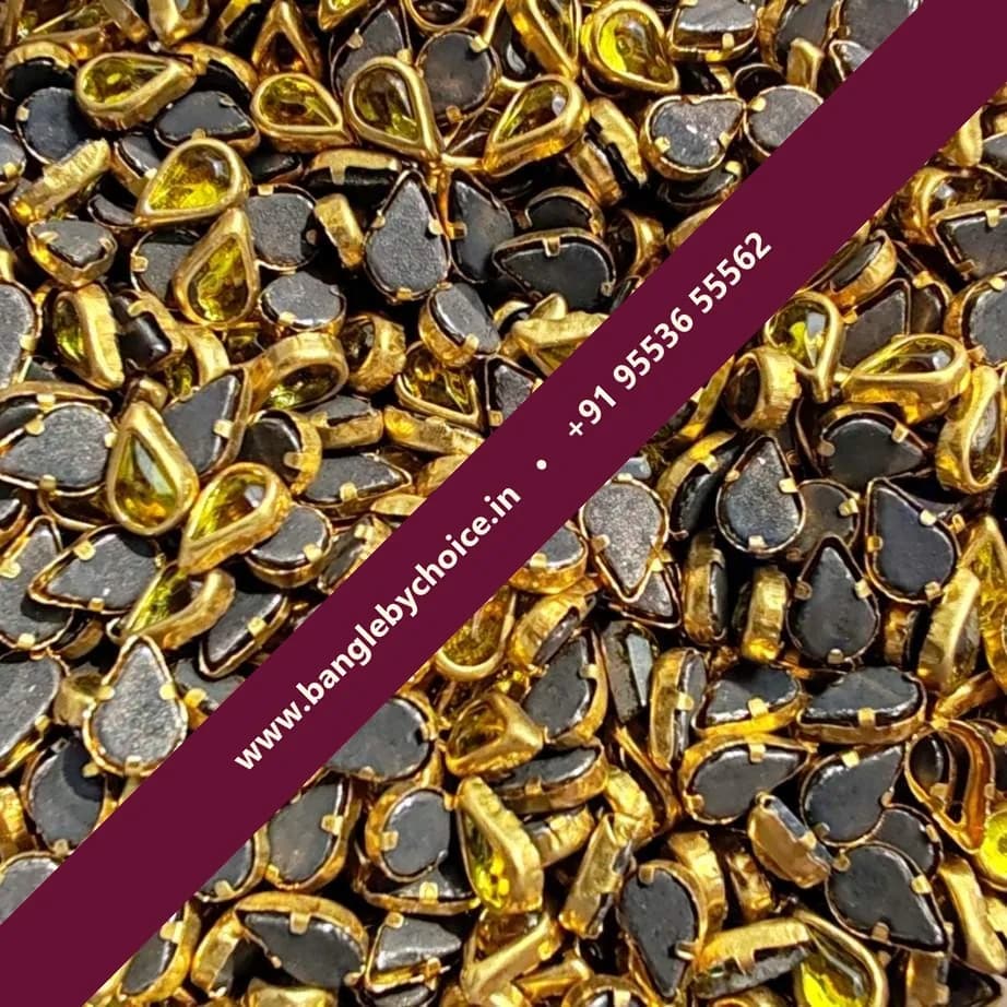 Tilakam Shape Yellow Glass
