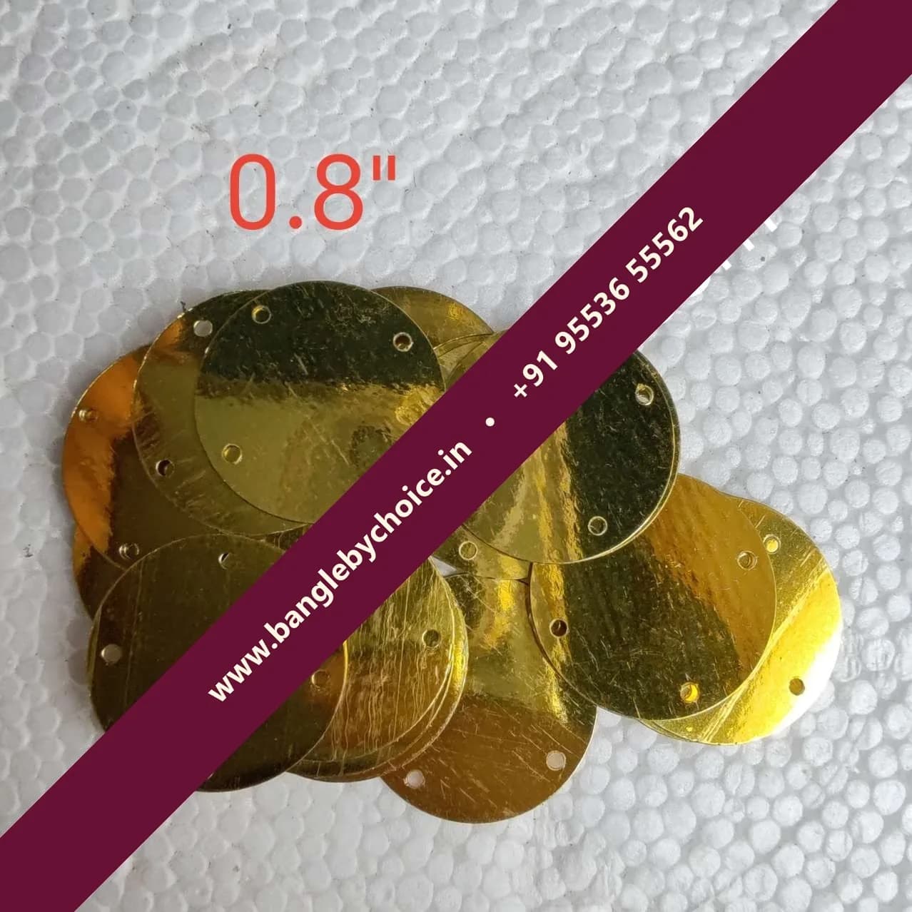 0.8 Inch Gold Colour Bases
