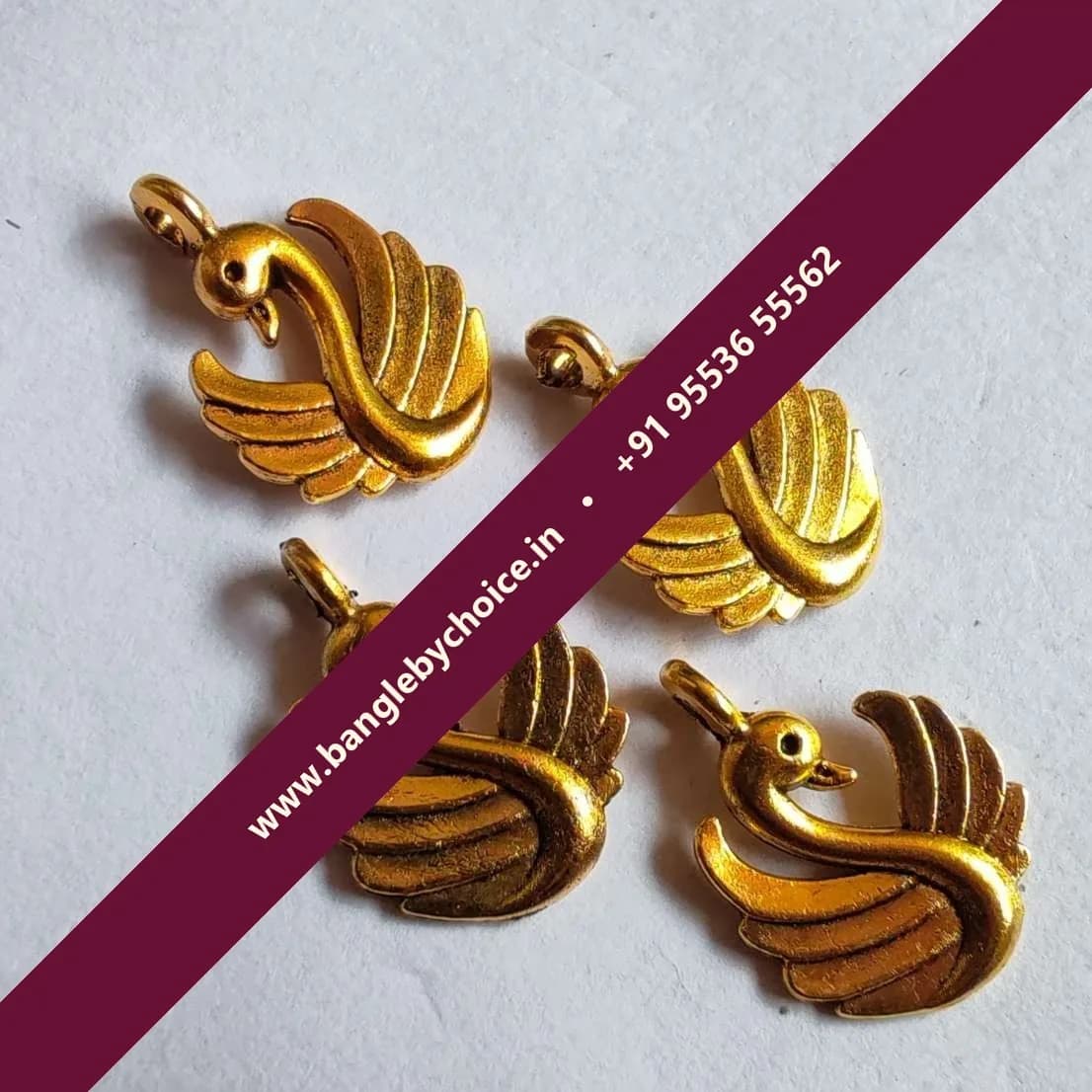 Double Face Swan Charms