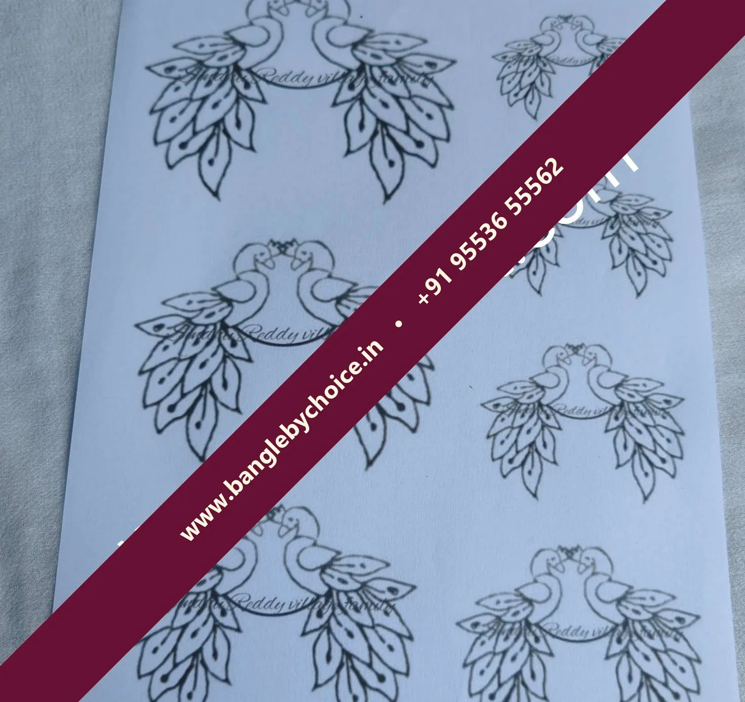 Double Facing Peacock Marking