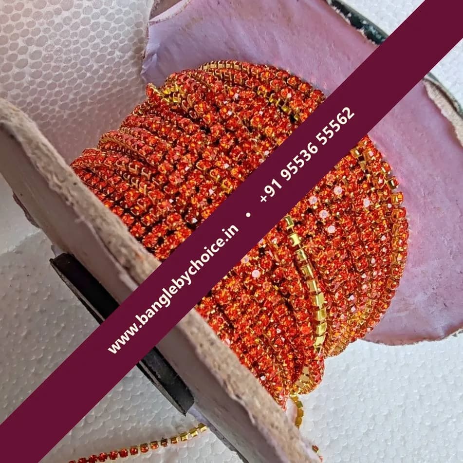 Orange Colour Stone Chaine