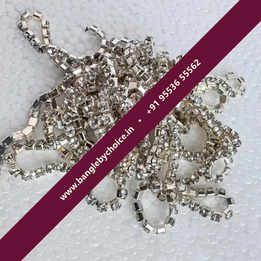 Silver Colour Stone Chaine