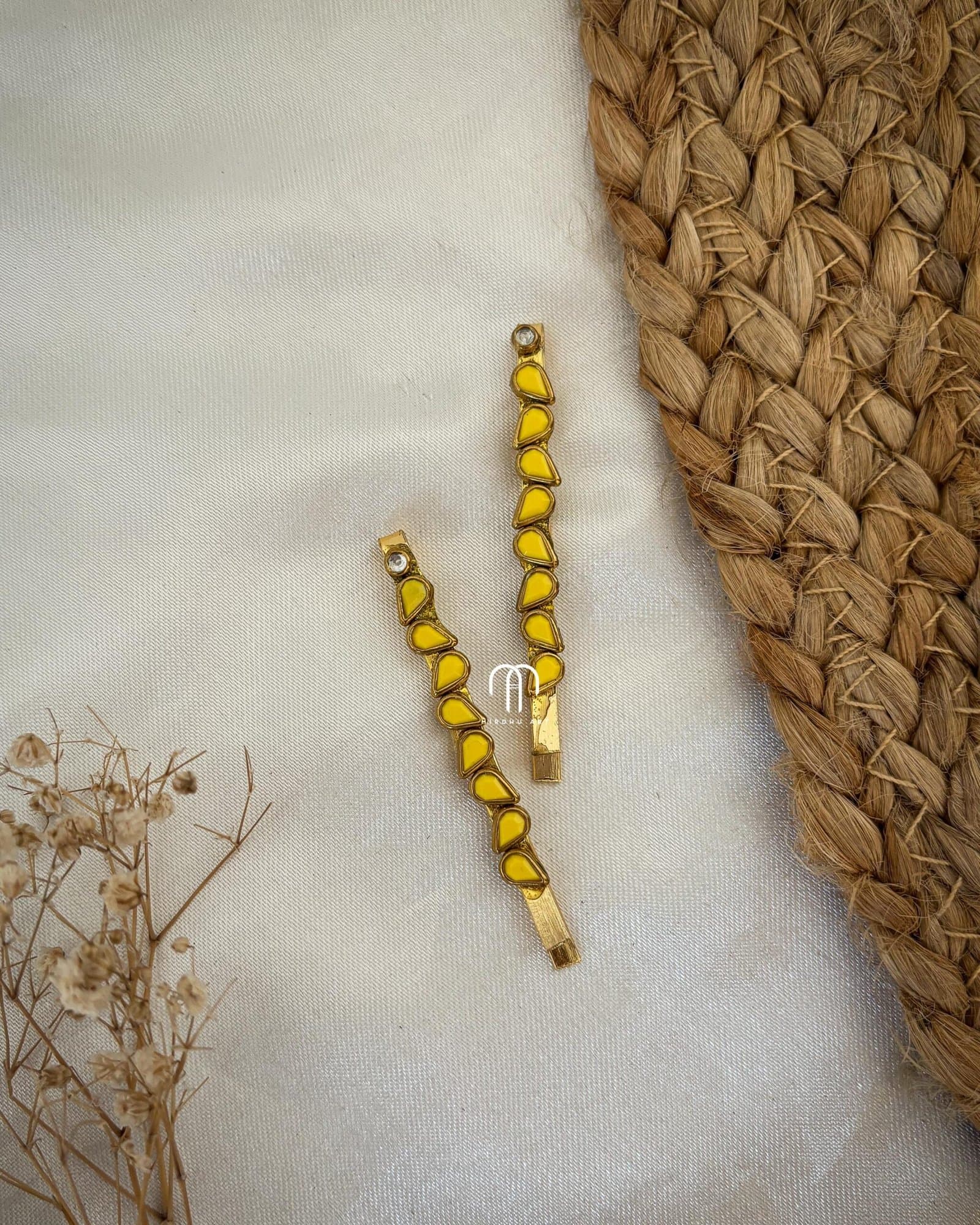 Hair Pins – Yellow Thilagam from Bangle by Choice