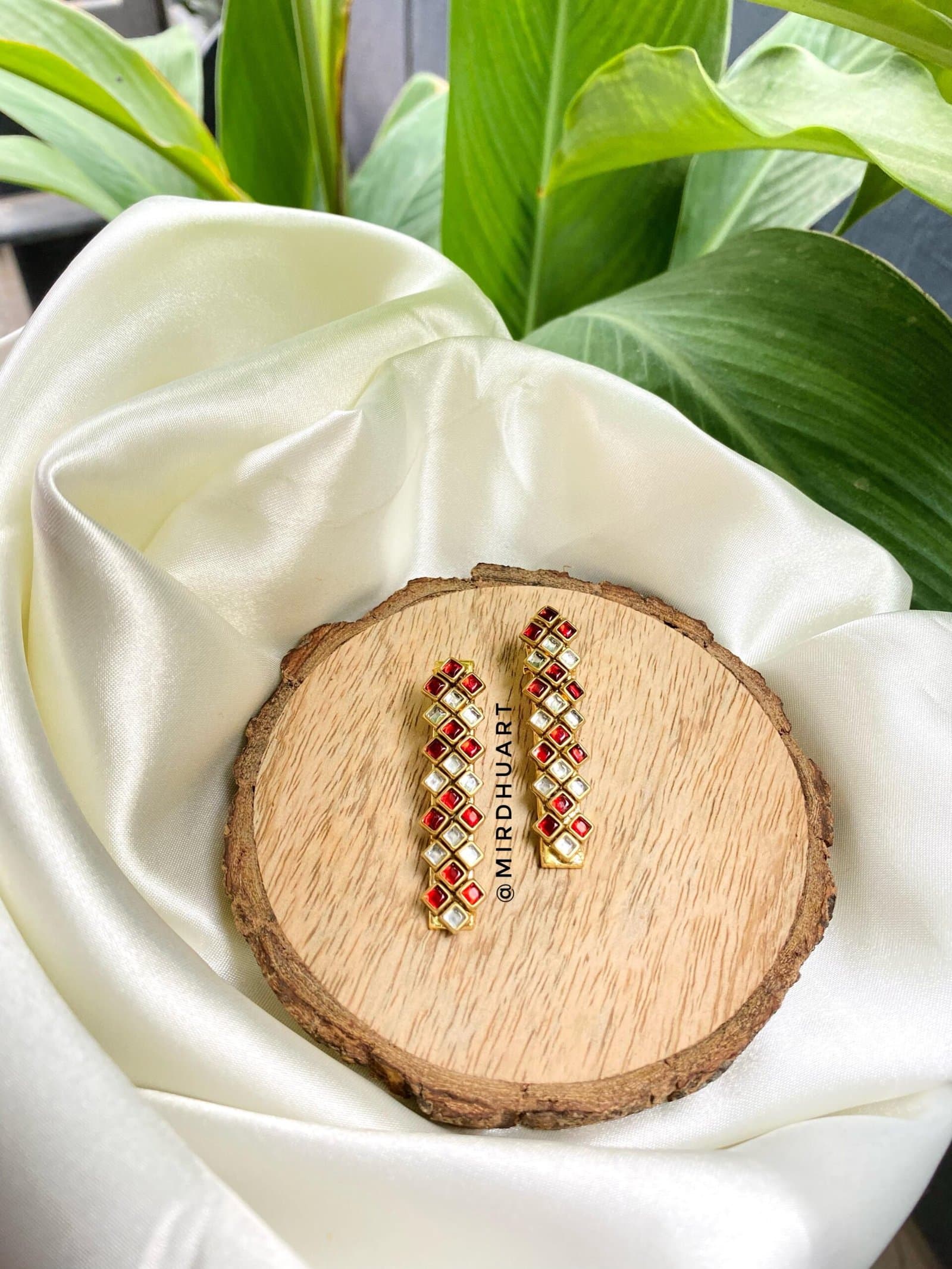 Alligator Clips – white stone & Red from Bangle by Choice