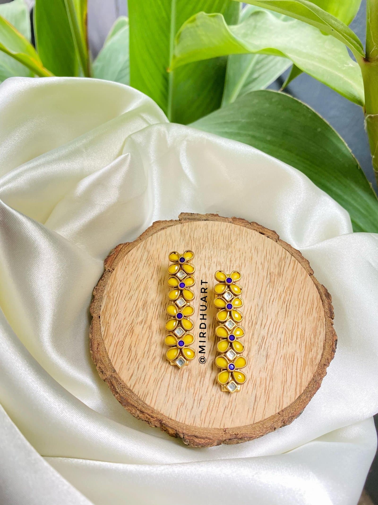 Alligator Clips – Yellow & white stone from Bangle by Choice
