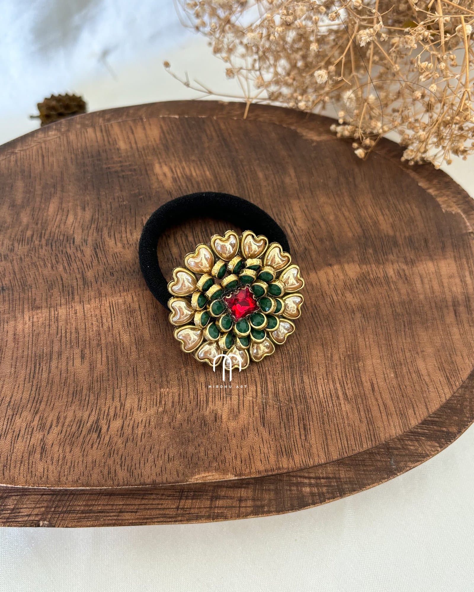 Crystal Blossom – Green & Red from Bangle by Choice