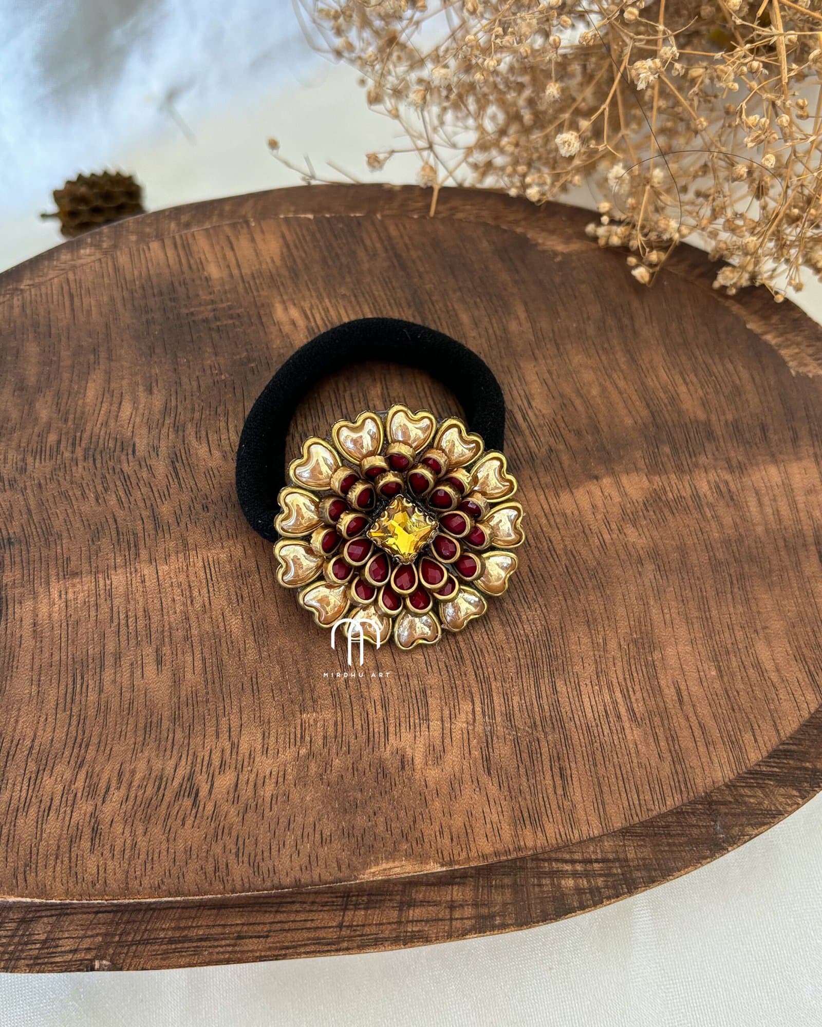 Crystal Blossom – Maroon & Yellow from Bangle by Choice