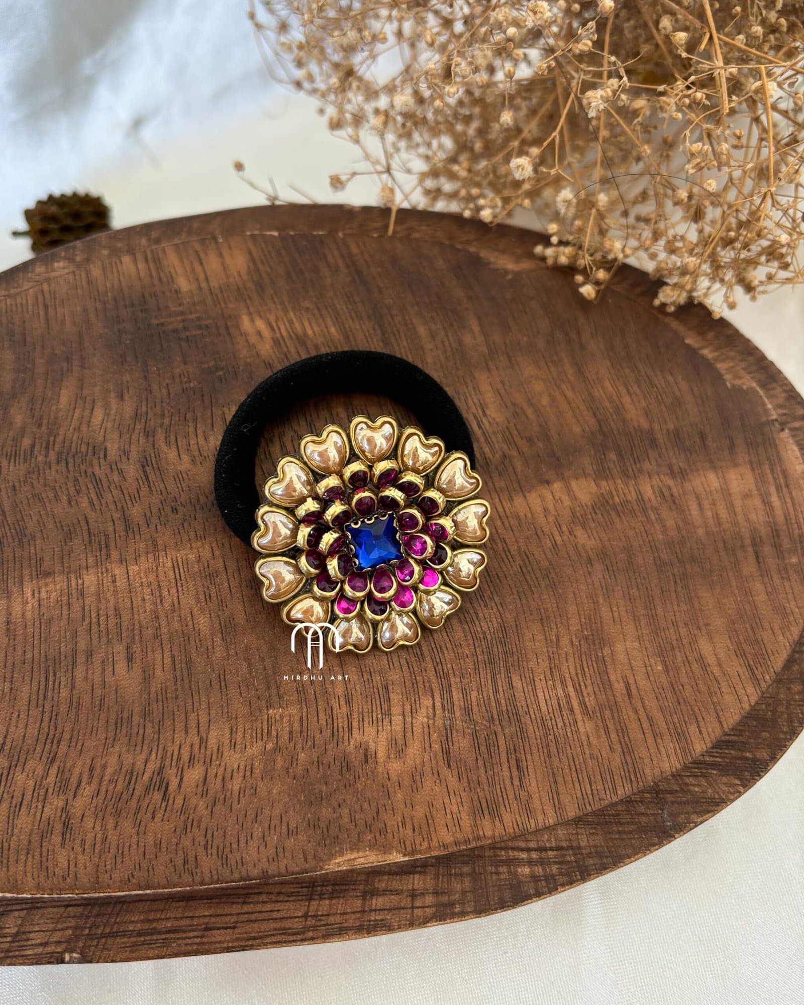 Crystal Blossom – Rani Pink & Royal Blue from Bangle by Choice