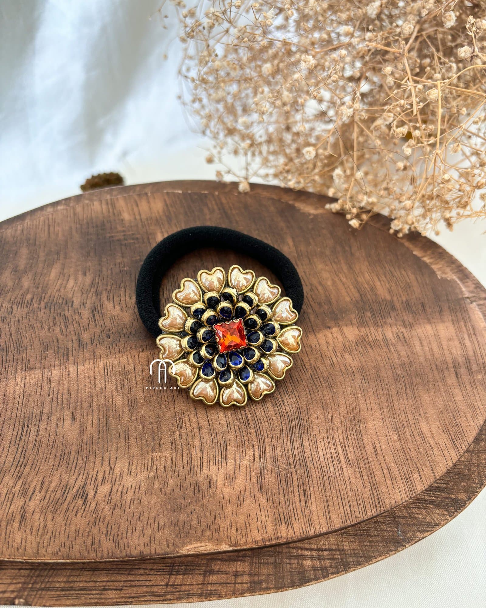Crystal Blossom – Royal Blue & orange from Bangle by Choice