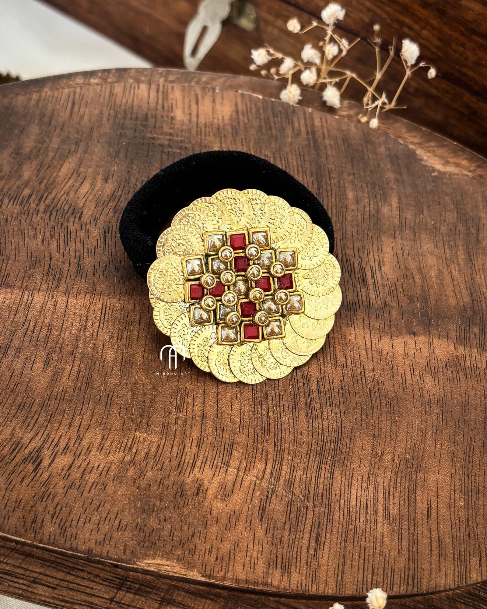 Coin – Golden pearl & Maroon from Bangle by Choice