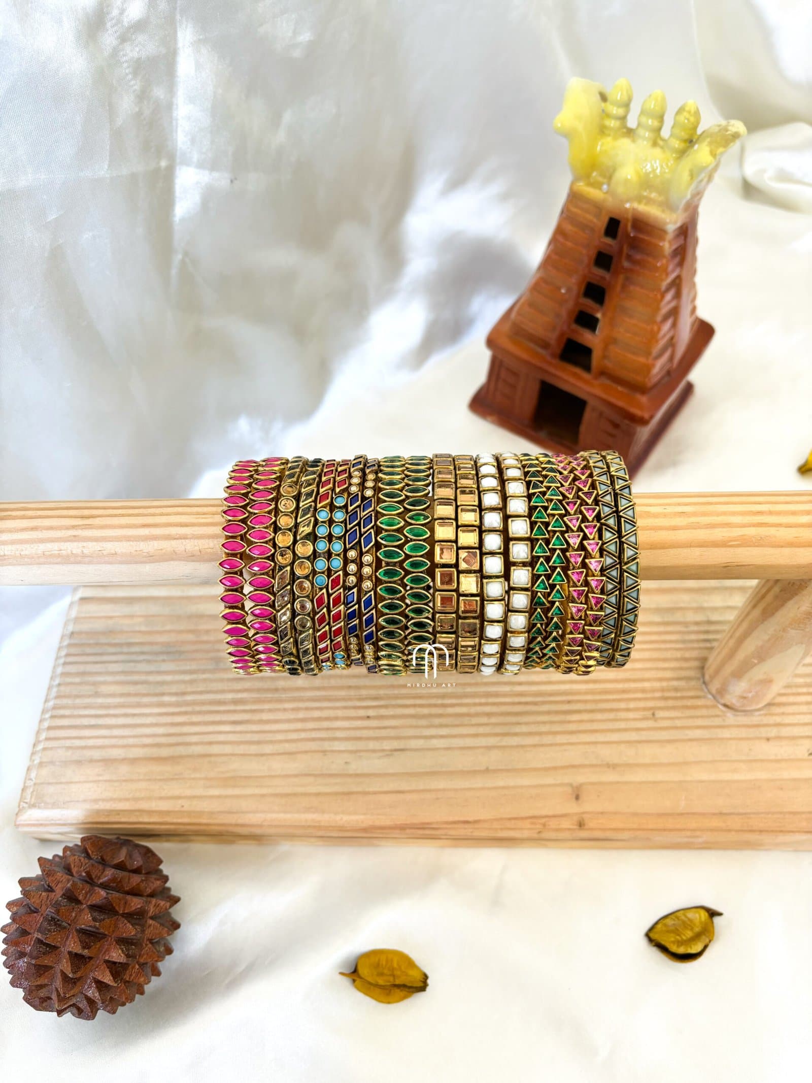 Kundan Bangles – Mixed Design – All colours – Type 2 from Bangle by Choice
