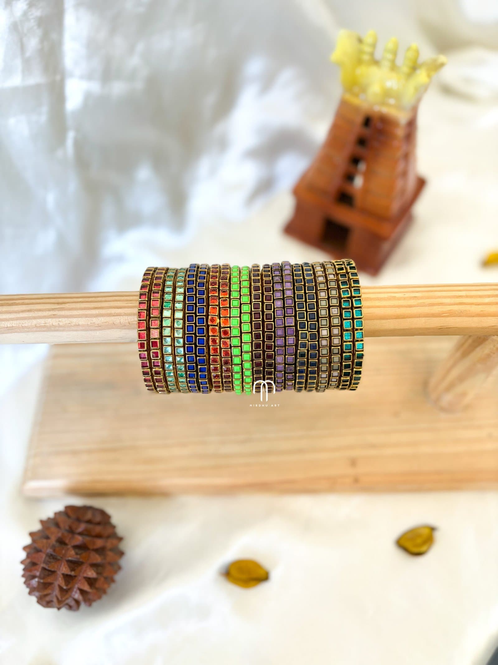 Kundan Bangles – Square All Colours – Type 1 from Bangle by Choice