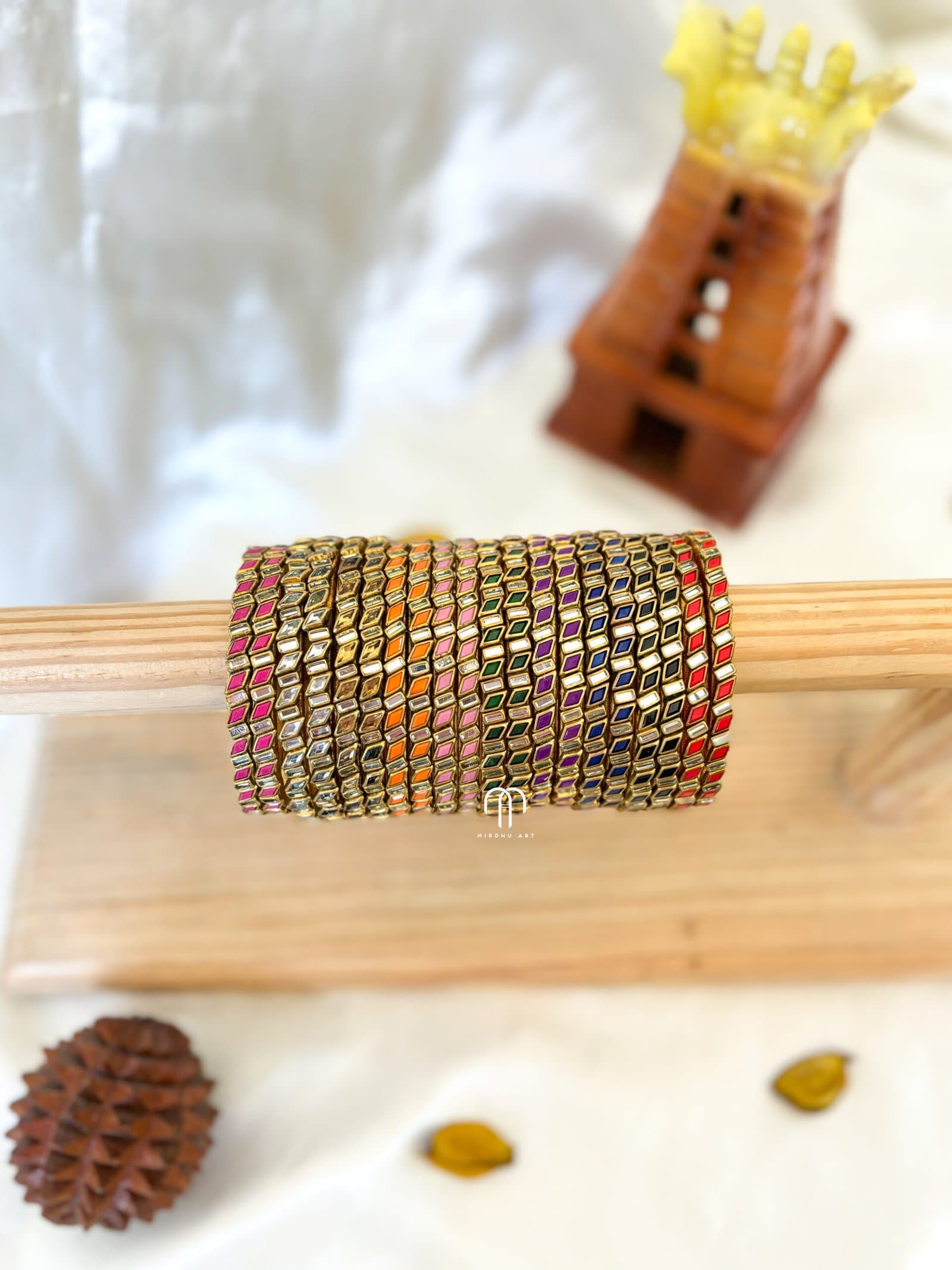 Kundan Bangles – Zigzag All Colours from Bangle by Choice