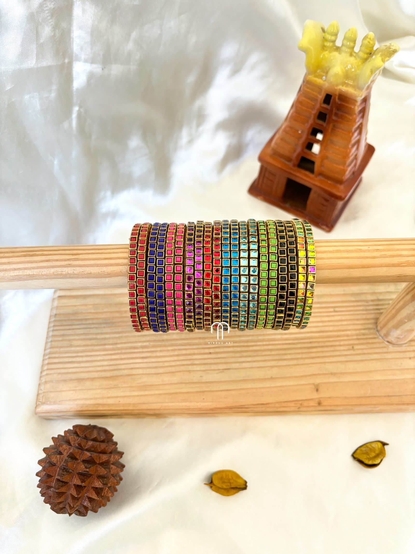Kundan Bangles – Square All Colours – Type 2 from Bangle by Choice