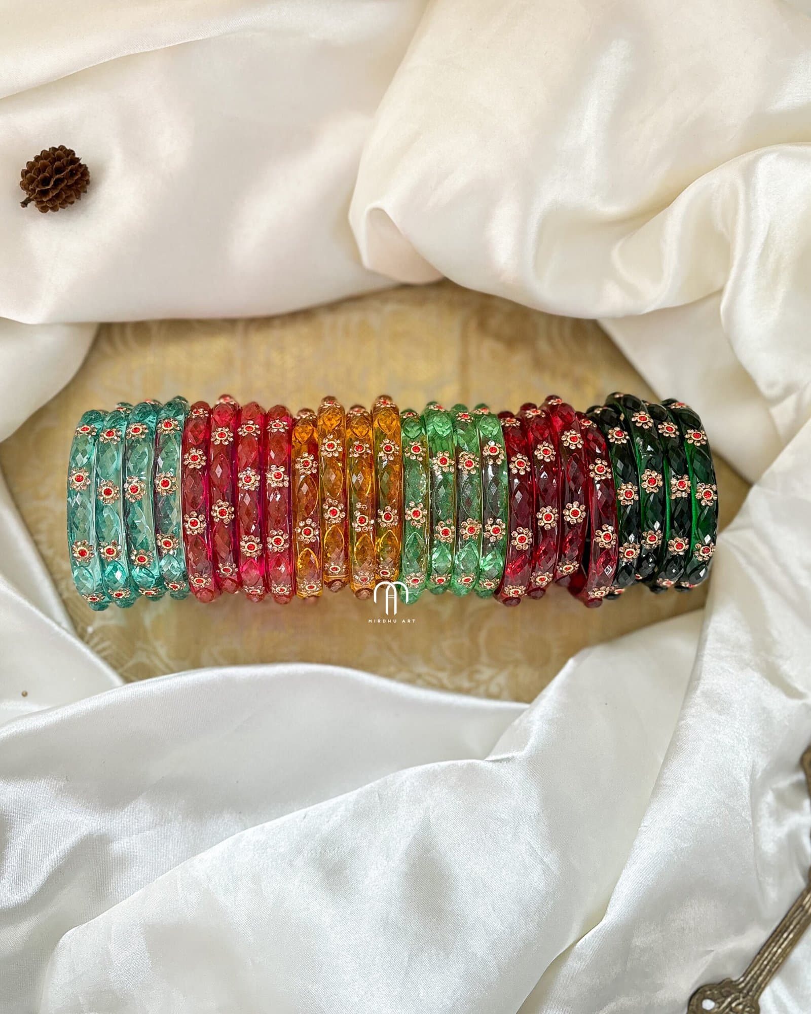 Glass Bangles – Floral Kada from Bangle by Choice