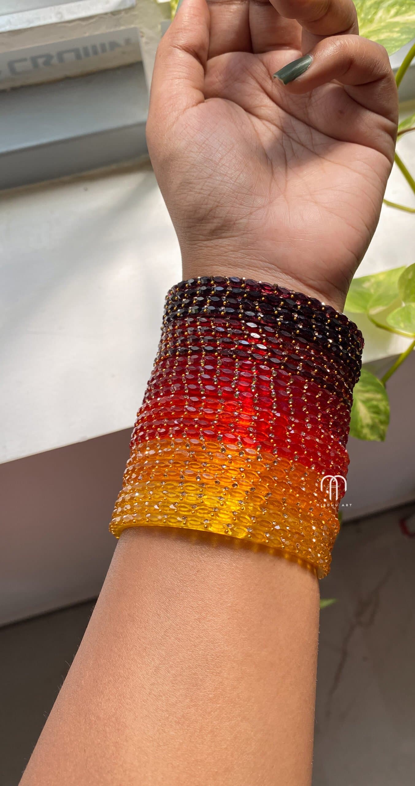 Glass Bangles – Sun-set Combo from Bangle by Choice