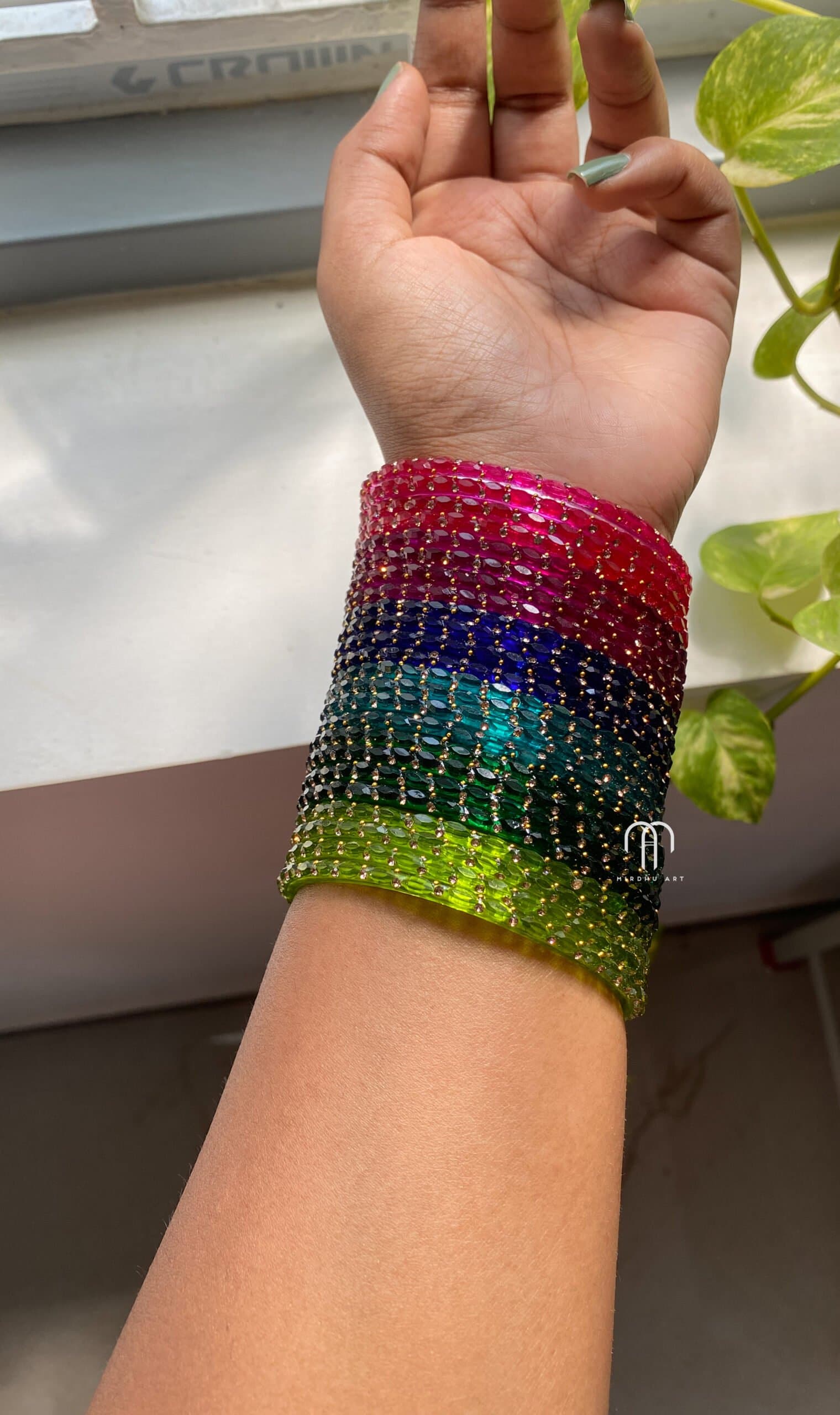 Glass Bangles – Rainbow Combo from Bangle by Choice