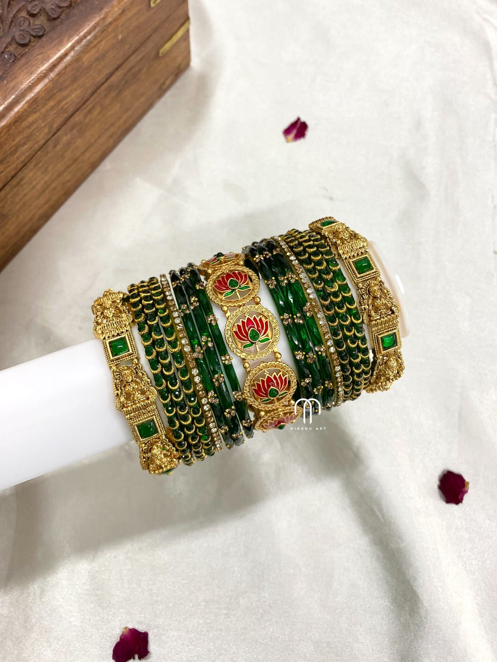Ashta Lakshmi With Lotus Bangles from Bangle by Choice
