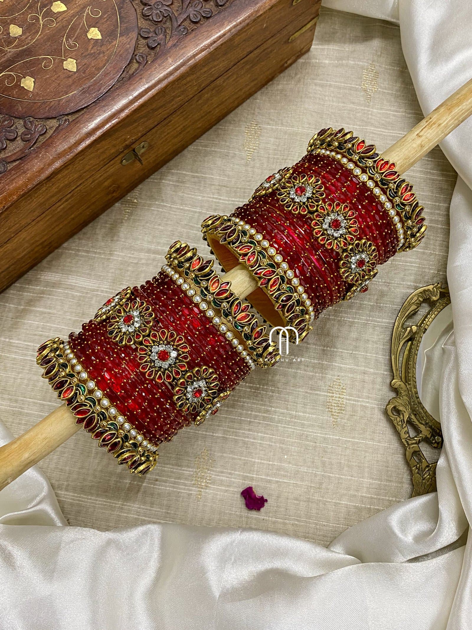 Crystal Floral – RED from Bangle by Choice
