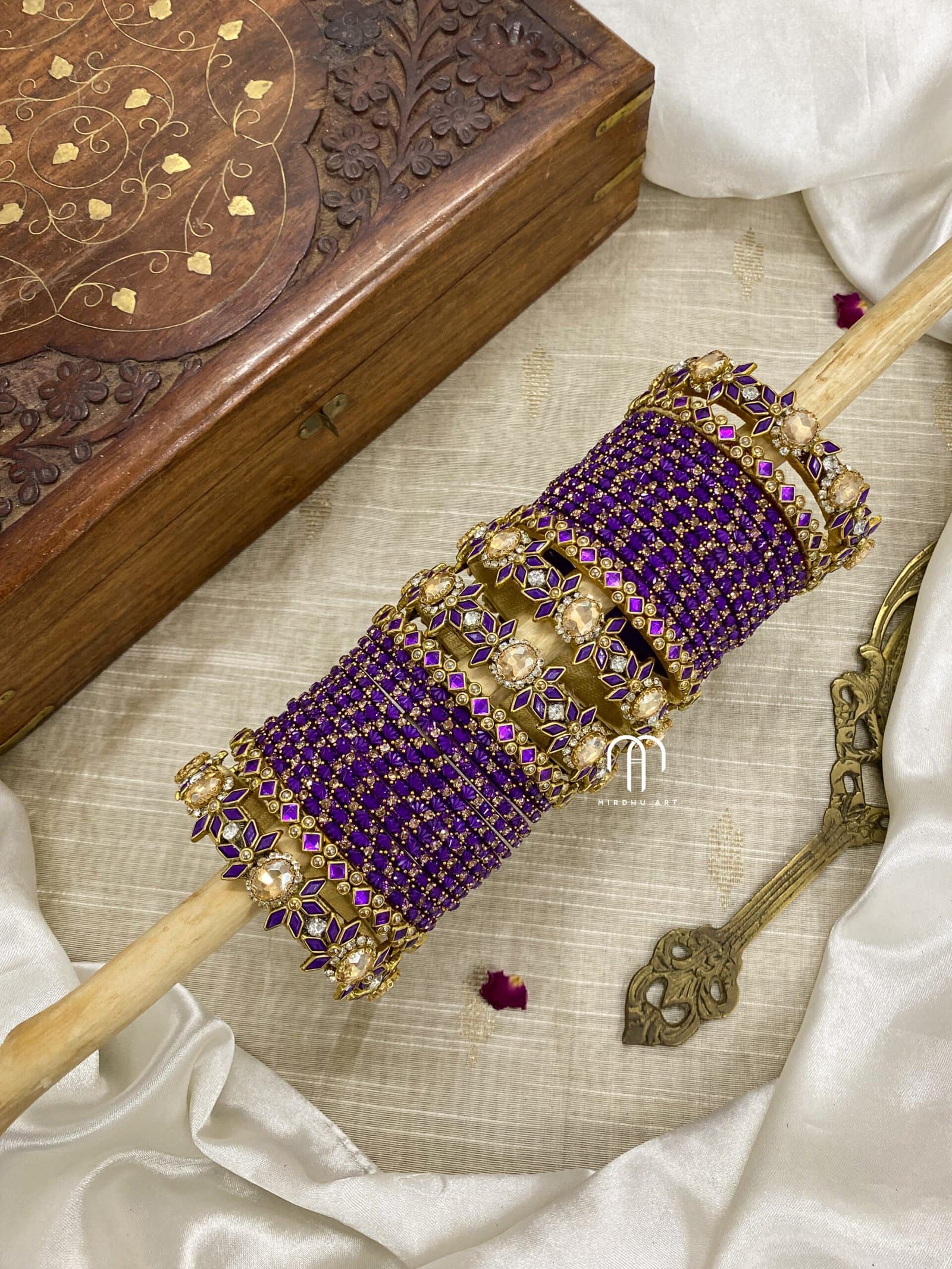2D Crystal – Purple and Gold stones from Bangle by Choice
