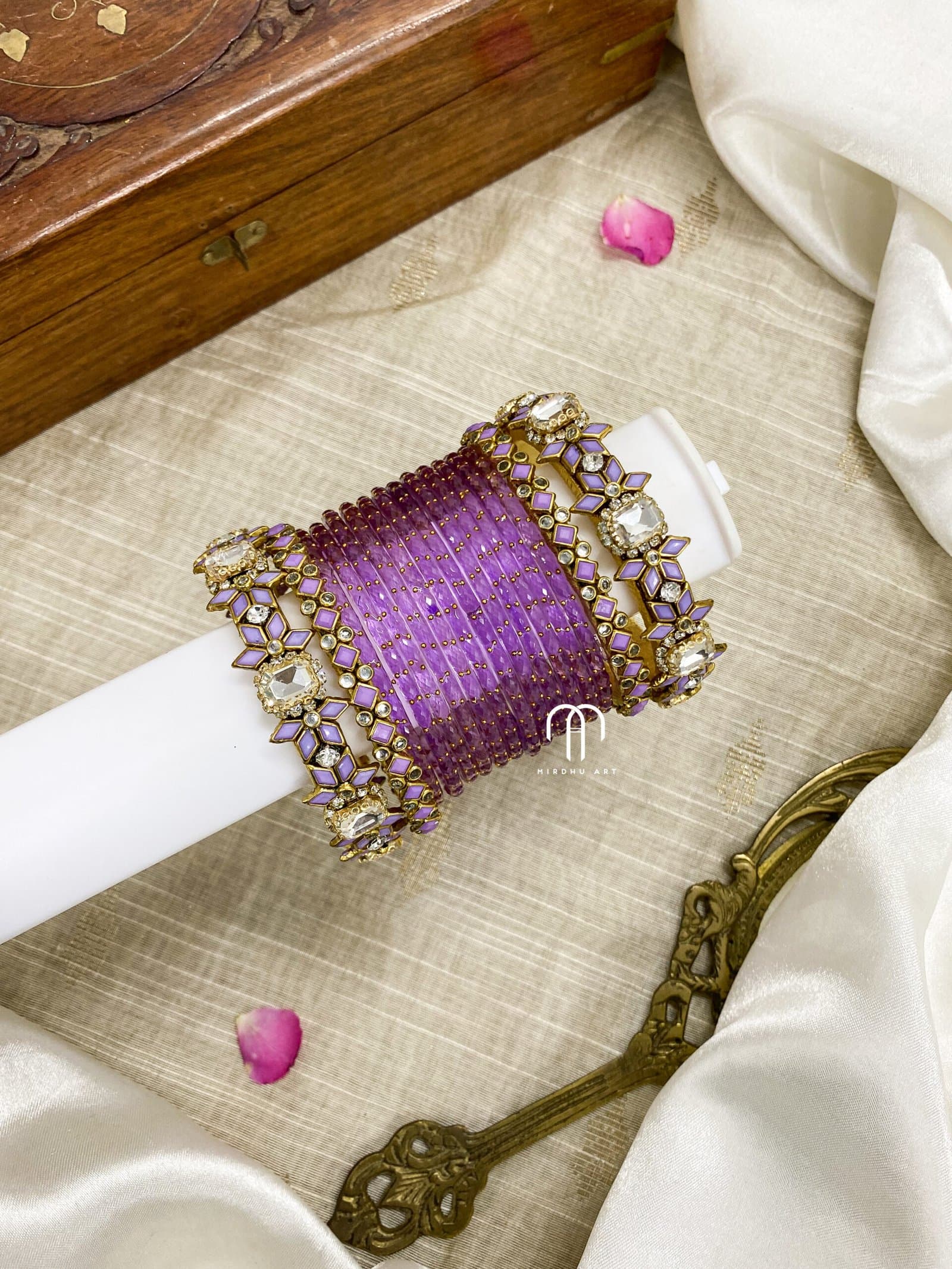 2D Crystal – Lavender and Silver stones from Bangle by Choice