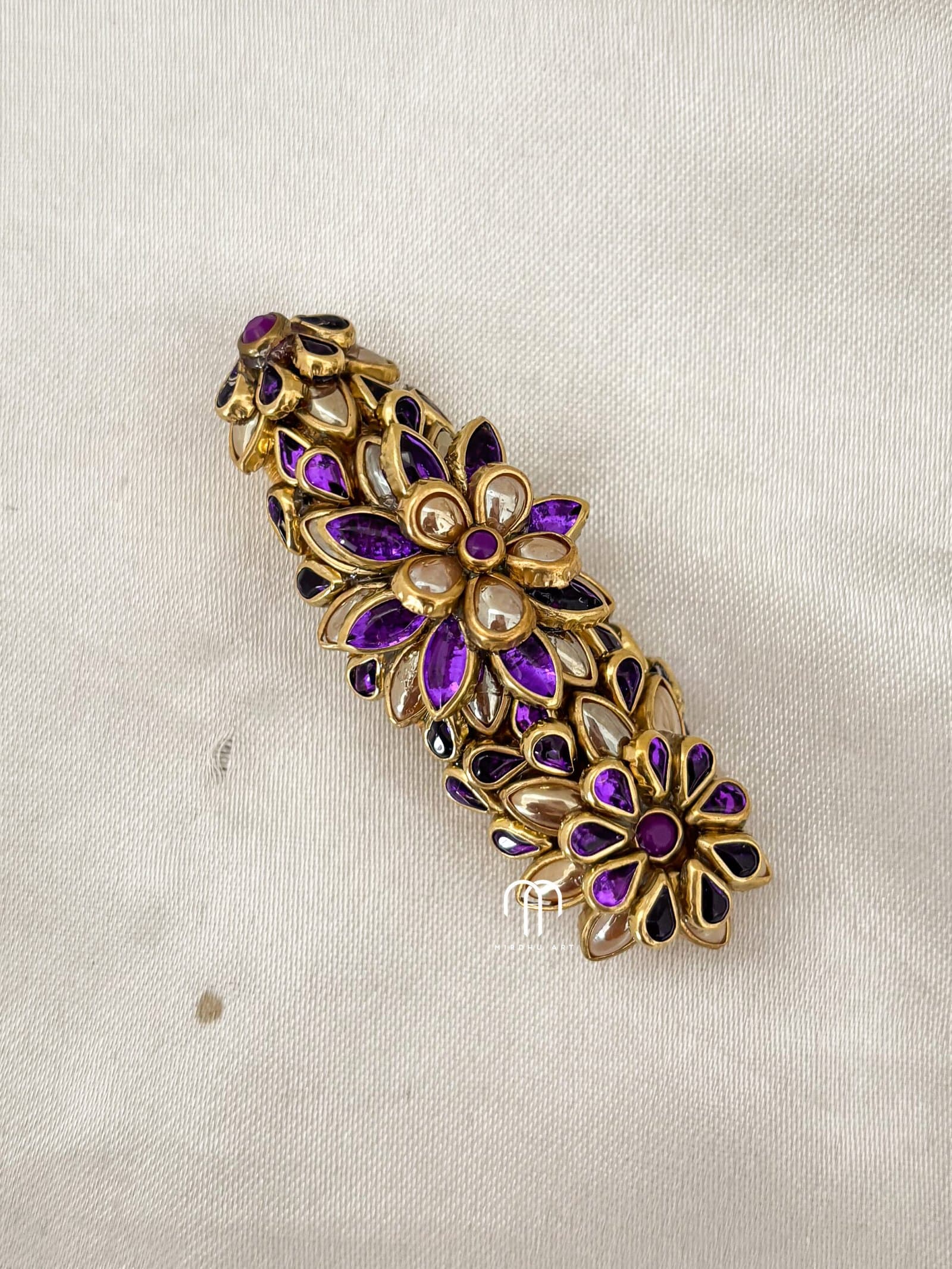 Saree Pins – 3D Blossom (purple) from Bangle by Choice