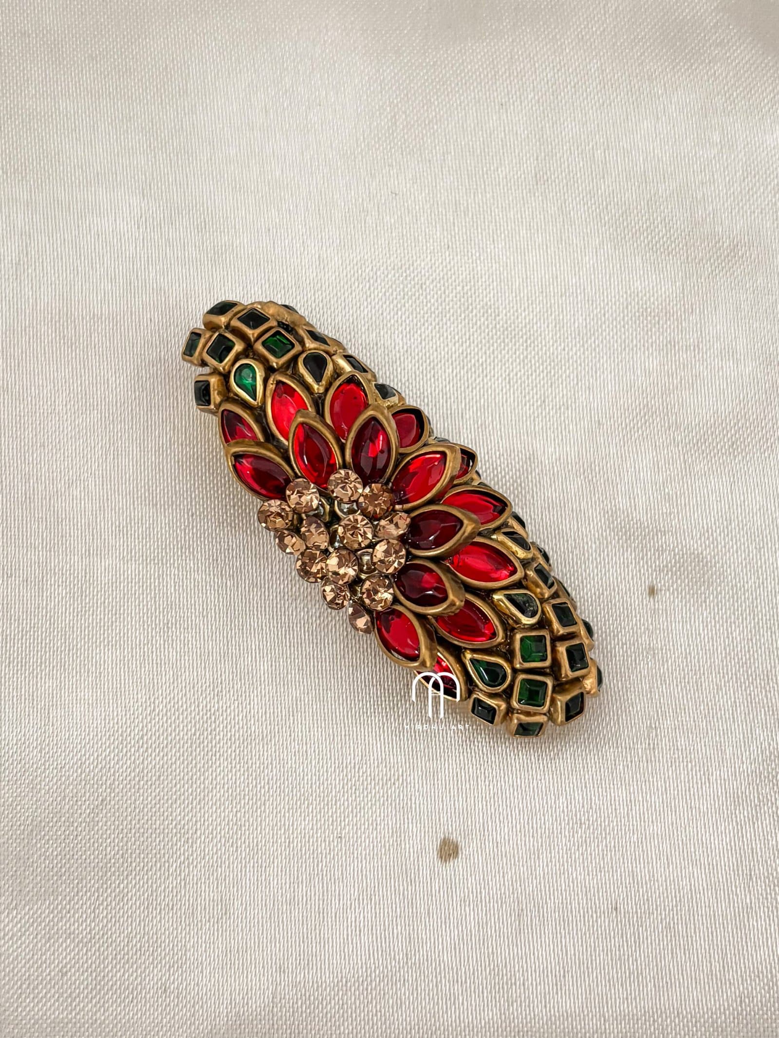 Saree Pins – Sunflower(Red And Green) from Bangle by Choice