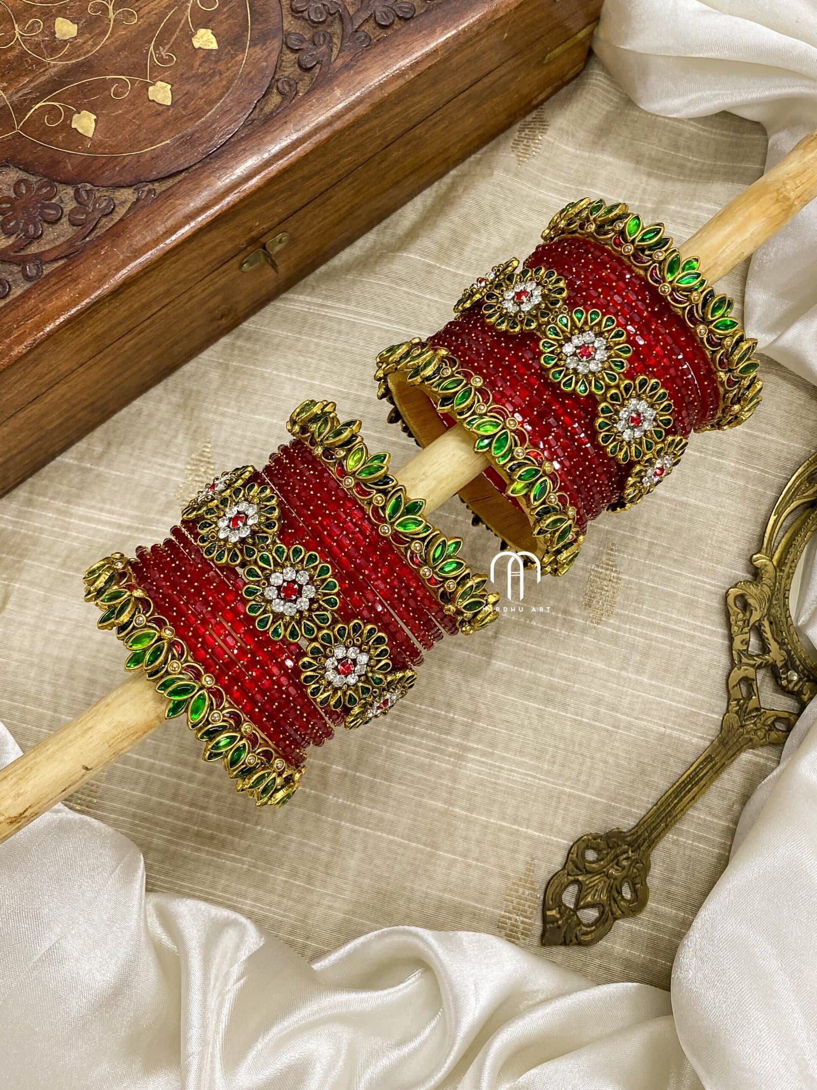 Crystal Floral – Red And Green from Bangle by Choice