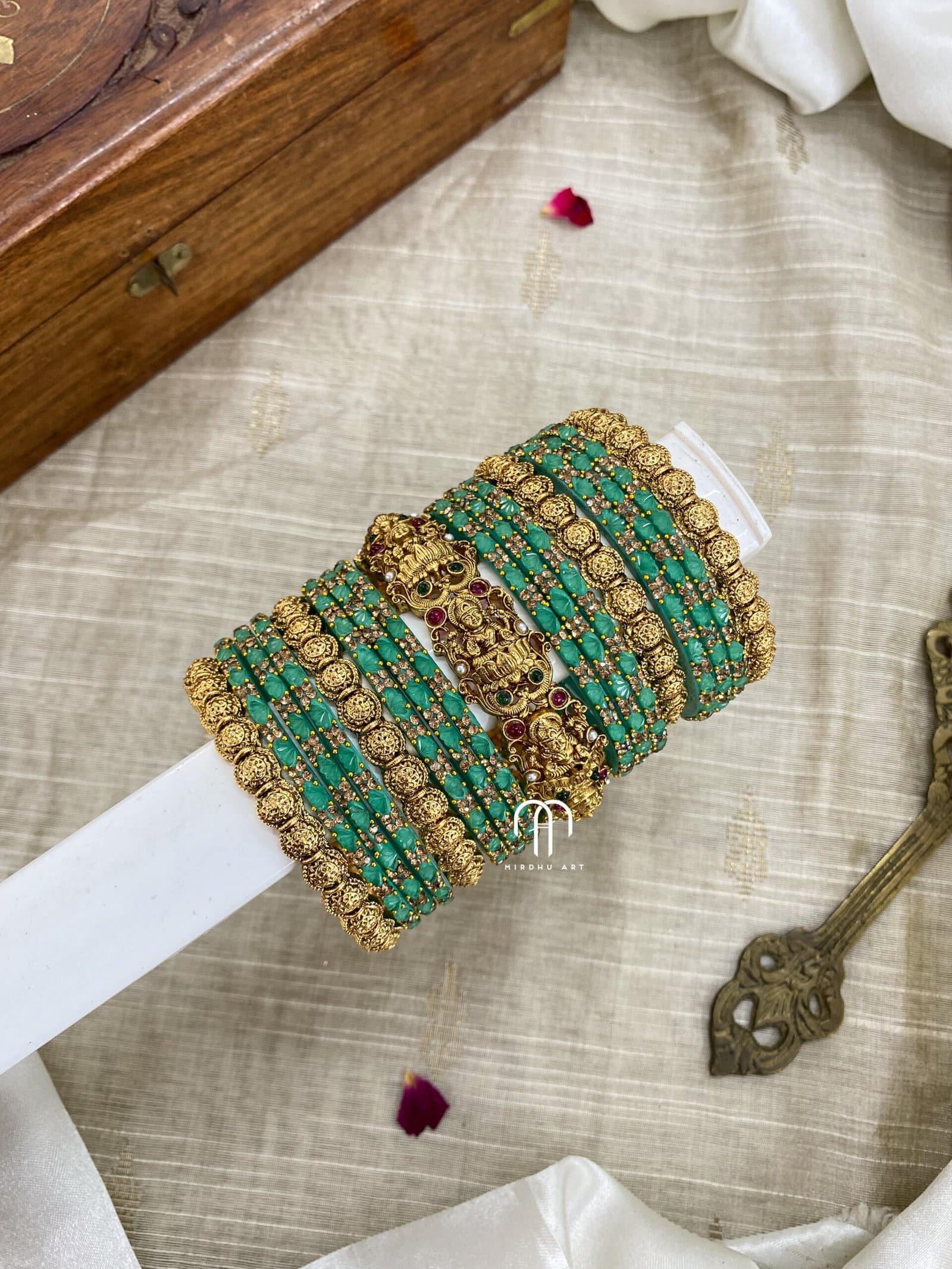 Ashta Lakshmi Budget 2.0 (Turquoise Green) from Bangle by Choice